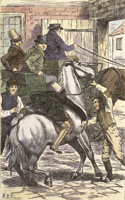 Mr Winkle mounts his Steed, illustration from 